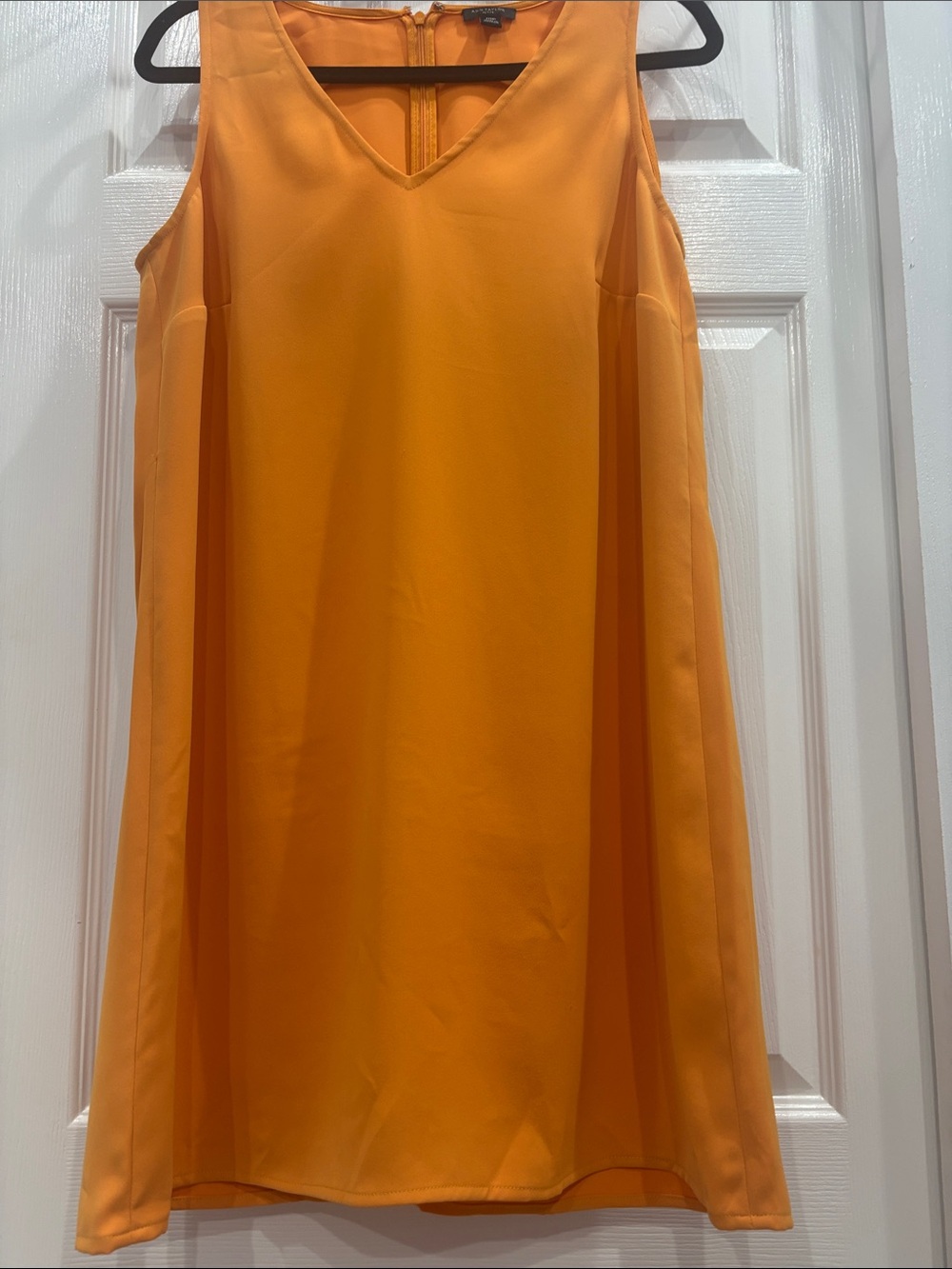 Ann Taylor Orange Sleeveless Mini Dress